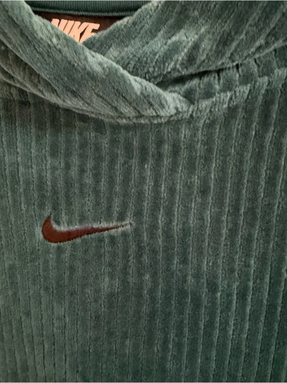 Nike Teal Corduroy Pullover Hoodie - Velour - Picture 6 of 9